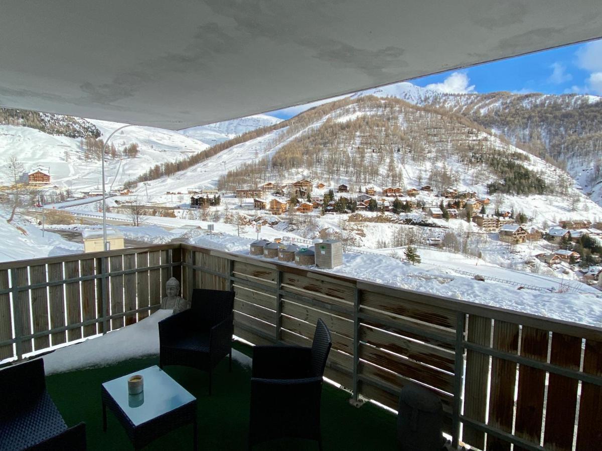 3 Pieces La Foux D Allos Vue Montagne Et Station Exterior foto
